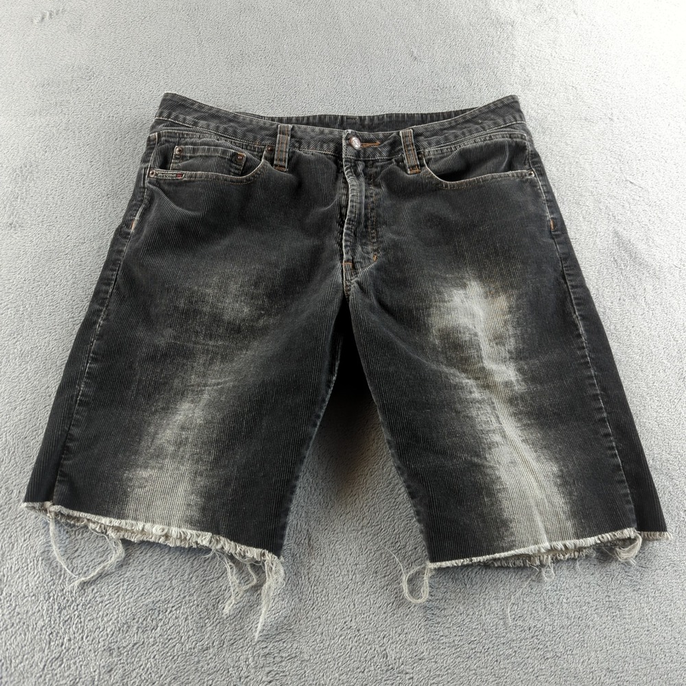 Vintage 90s Buffalo David Bitton Shorts Mens 34‎ Black Faded Game Corduroy